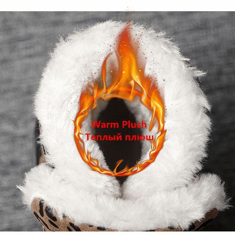Bottes de neige en peluche pour femmes avec coussin d'air