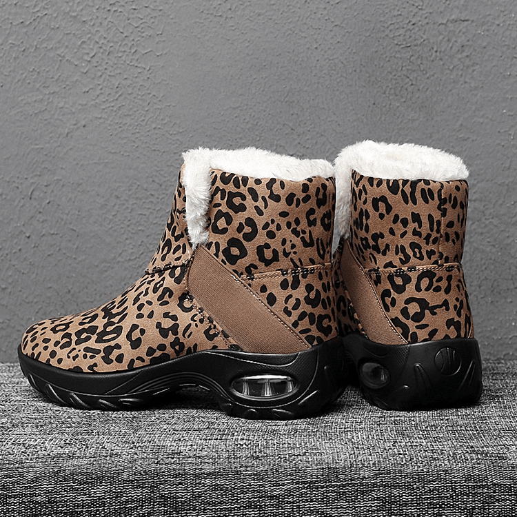 Bottes de neige en peluche pour femmes avec coussin d'air