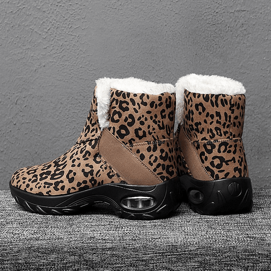 Bottes de neige en peluche pour femmes avec coussin d'air