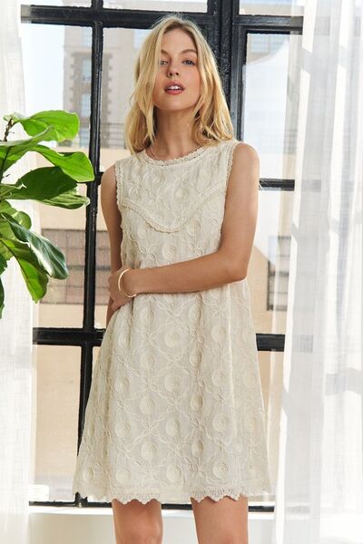 Robe droite sans manches à encolure ronde ADORA