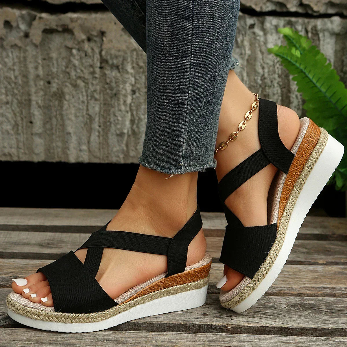 Sandales compensées espadrilles pour femme