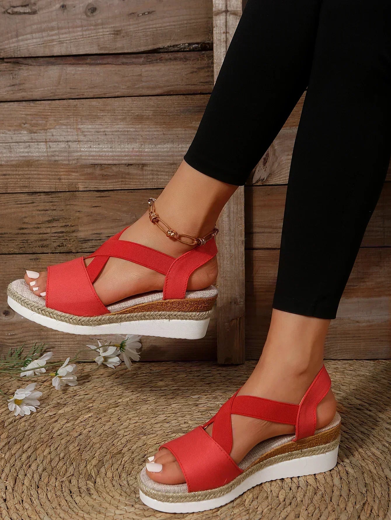 Sandales compensées espadrilles pour femme