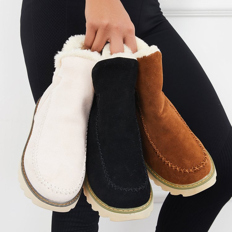 Bottes de neige classiques antidérapantes pour femmes montant jusqu'à la cheville