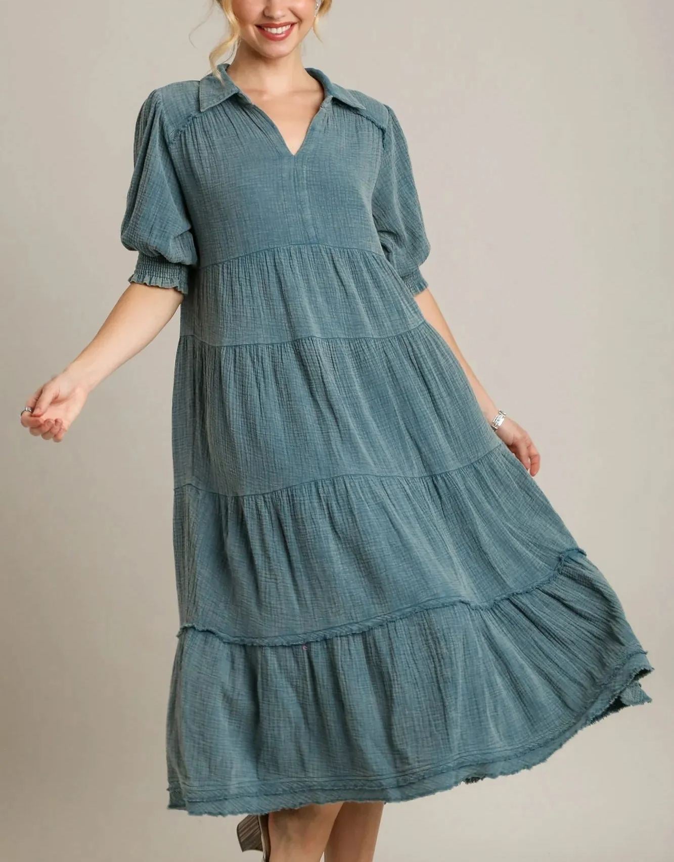 Robe longue à volants et col en V pour femme (2 achetées, livraison gratuite)